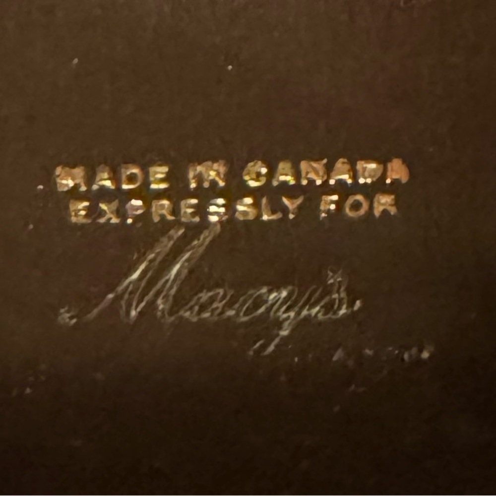 Macy's Classic Black Leather Shoulder Bag Circa 1950s - Picture 10 of 11